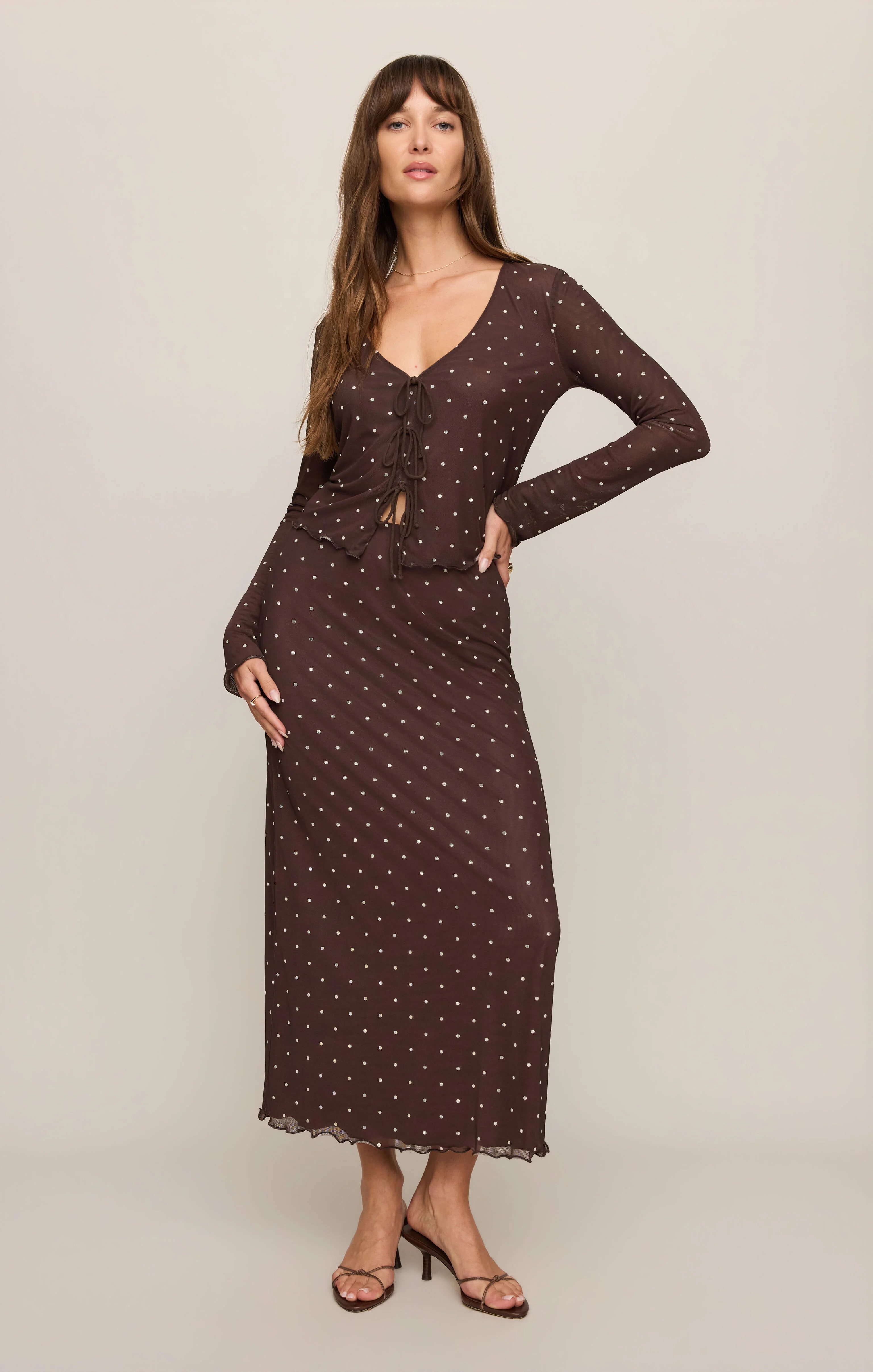 Amara Polka Dot Mesh Top - Image 4