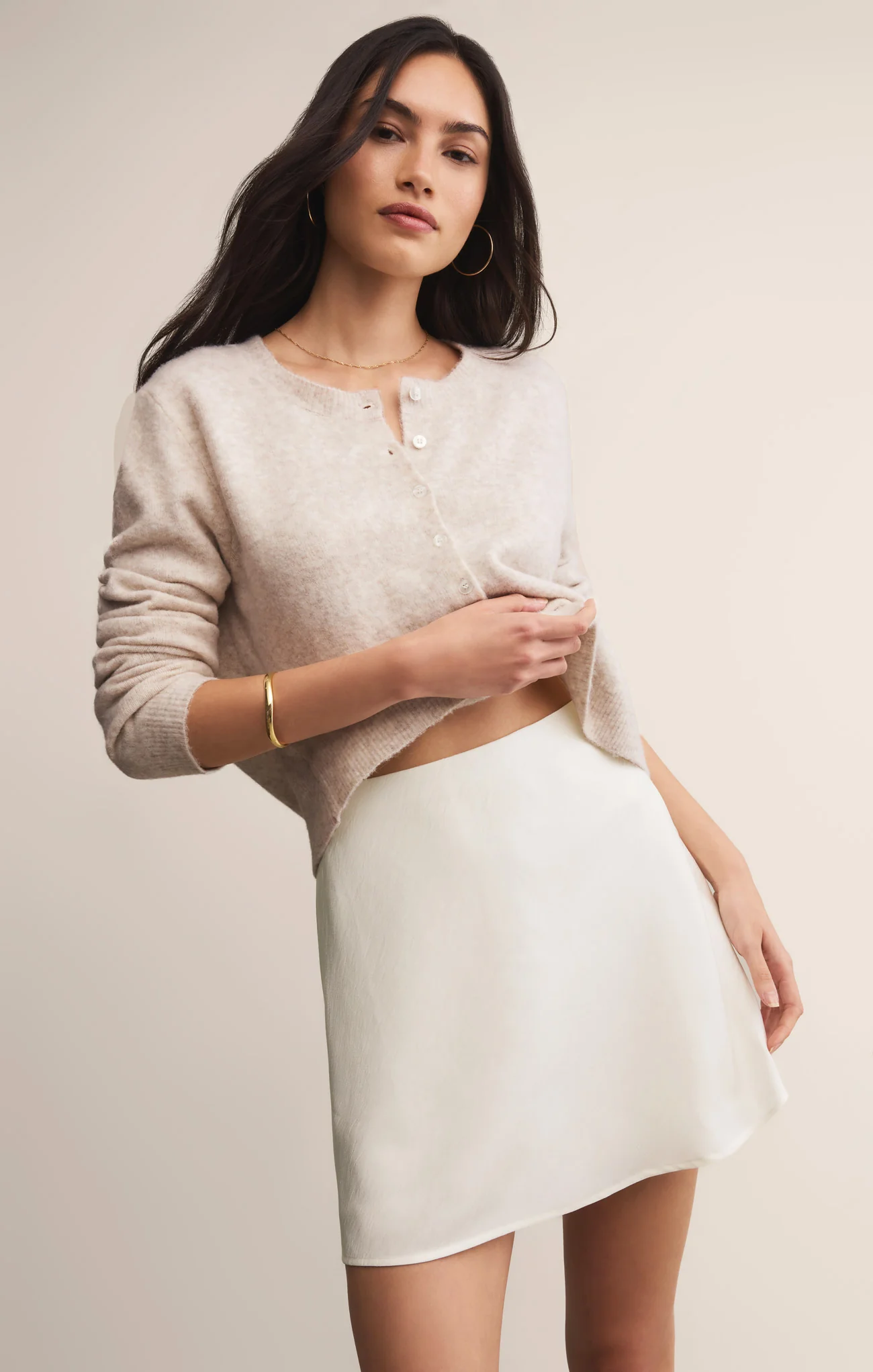 Chablis Satin Mini Skirt - Image 28