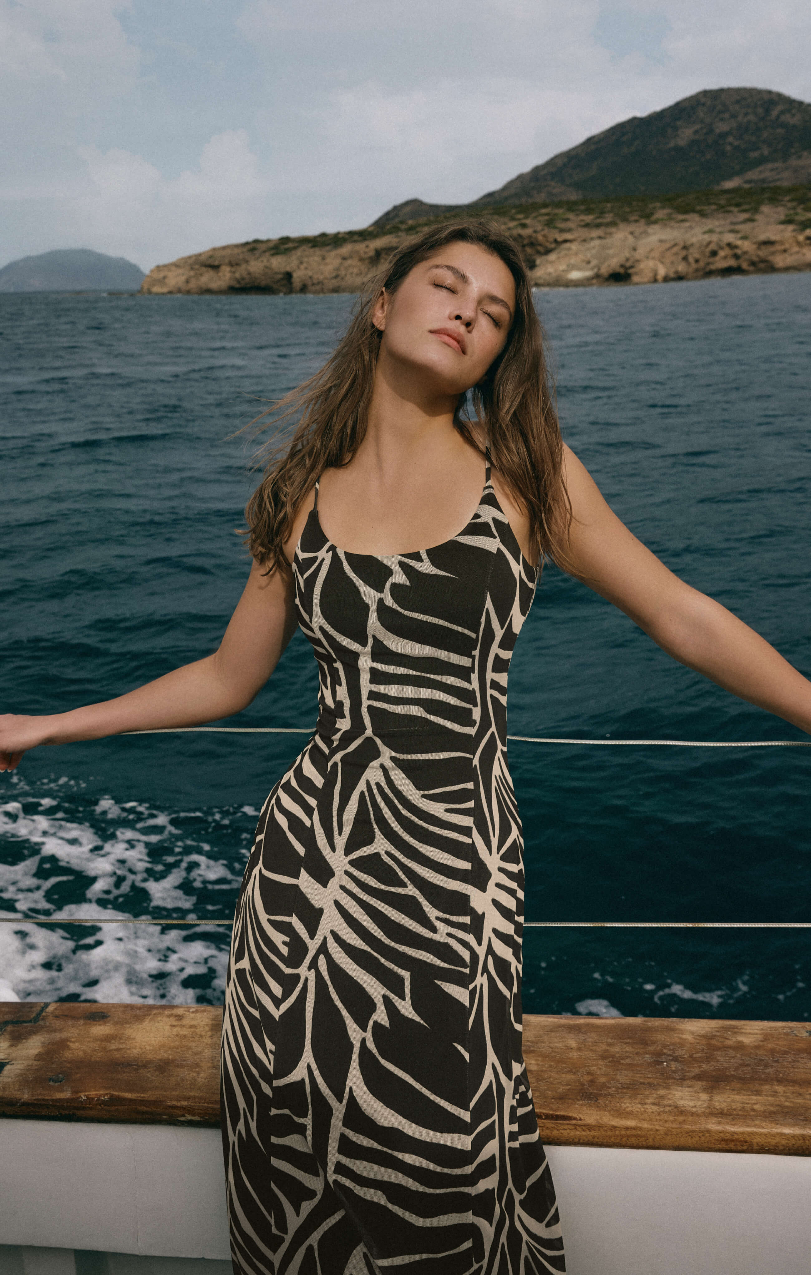Charisma Tova Palm Mesh Maxi Dress - Image 11
