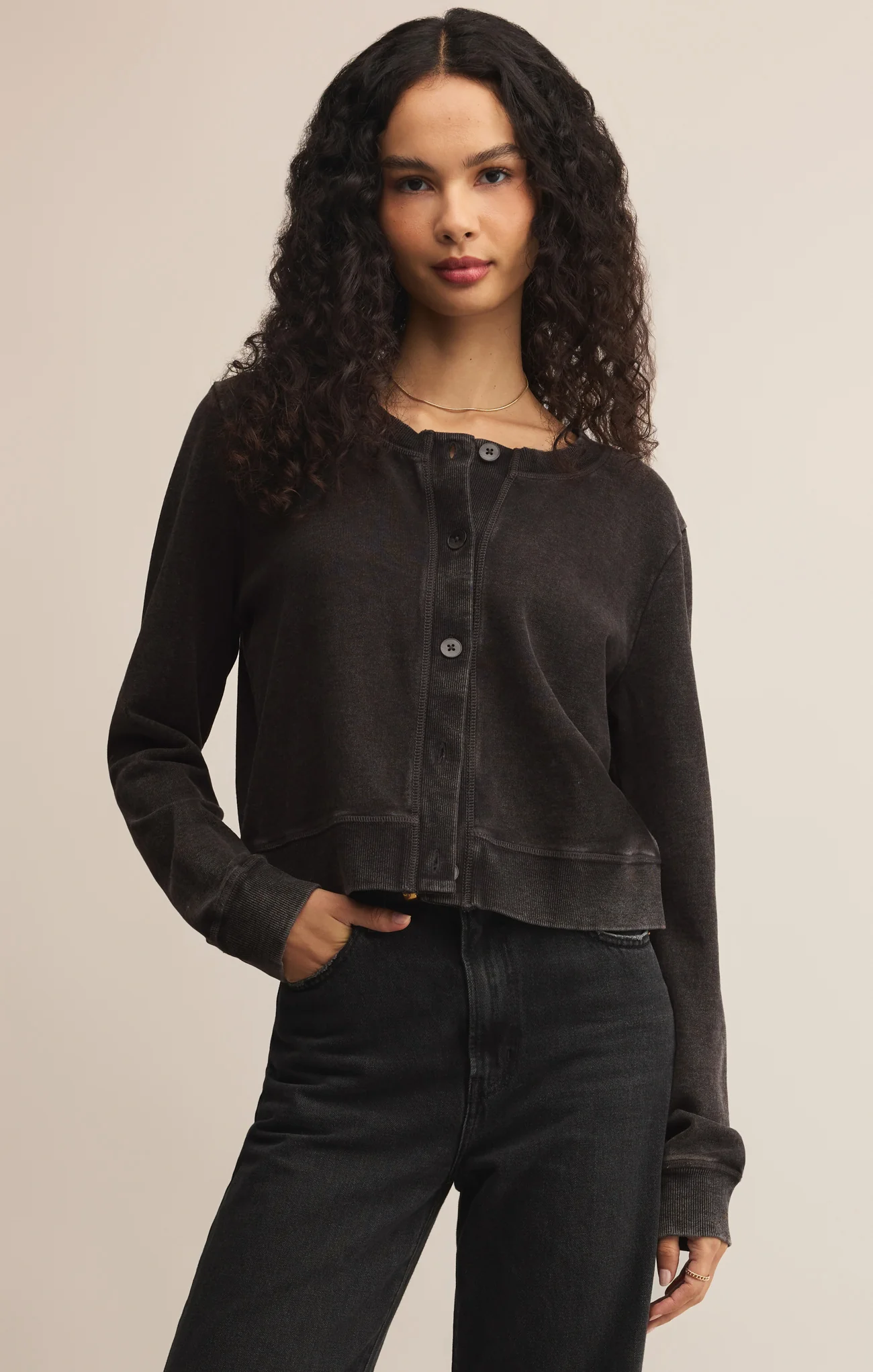 Daily Knit Denim Cardigan - Image 52