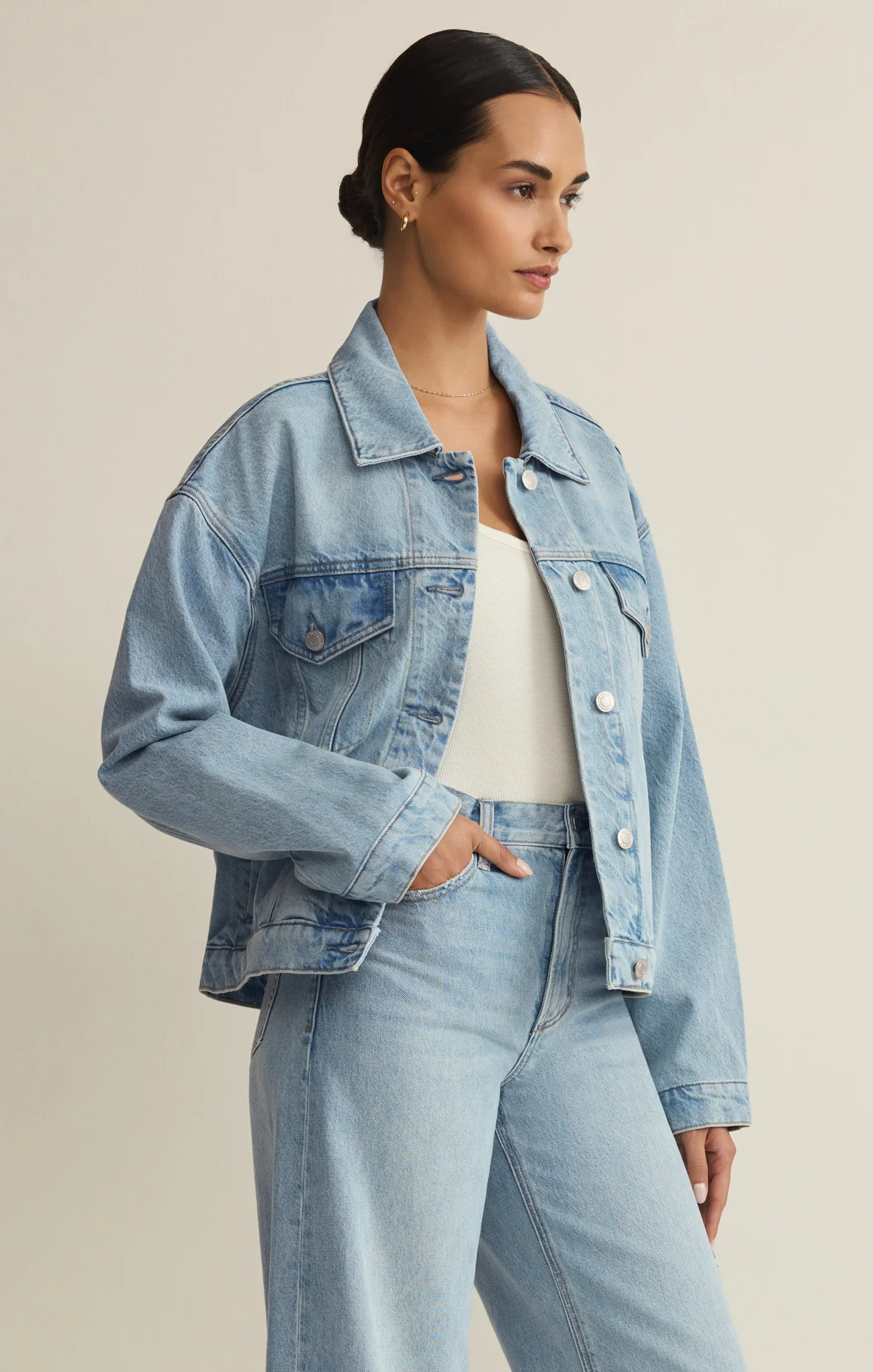 Dani Denim Trucker Jacket - Image 3