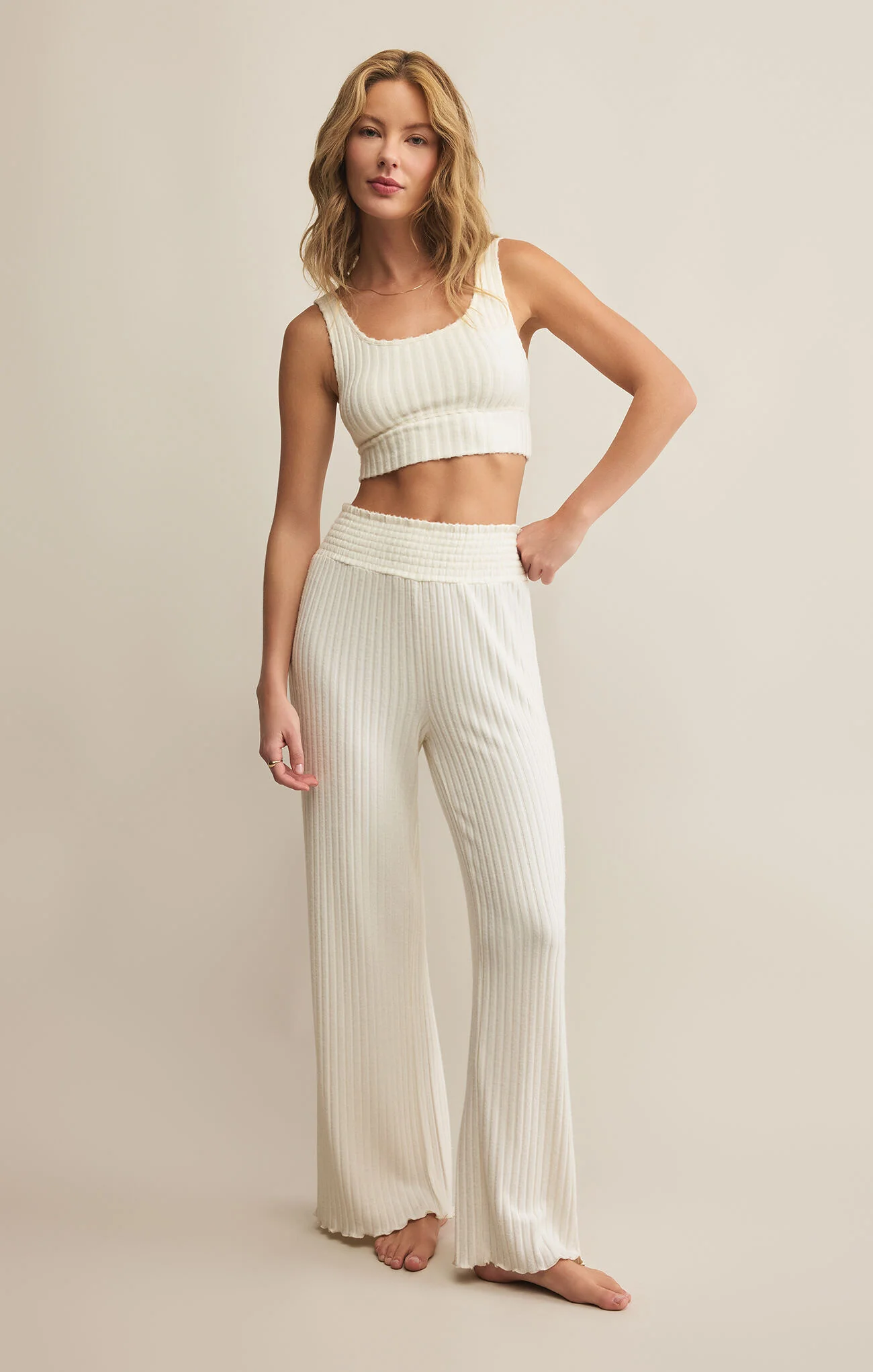 Dawn Smocked Silky Rib Pant - Image 191