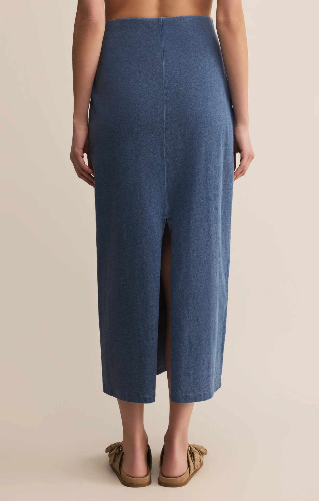 Gail Jersey Denim Midi Skirt - Image 22