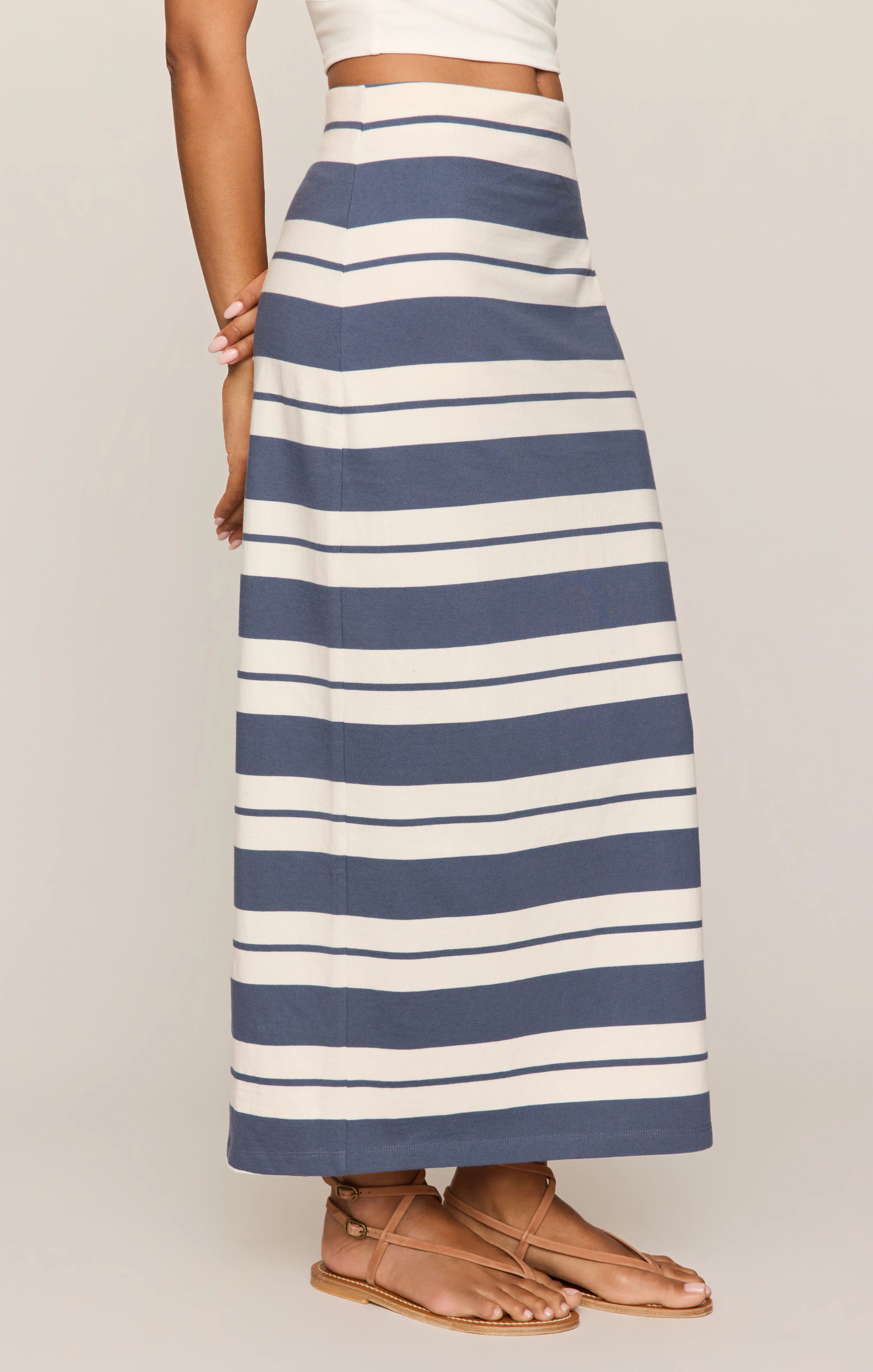 Gail Striped Midi Skirt - Image 11