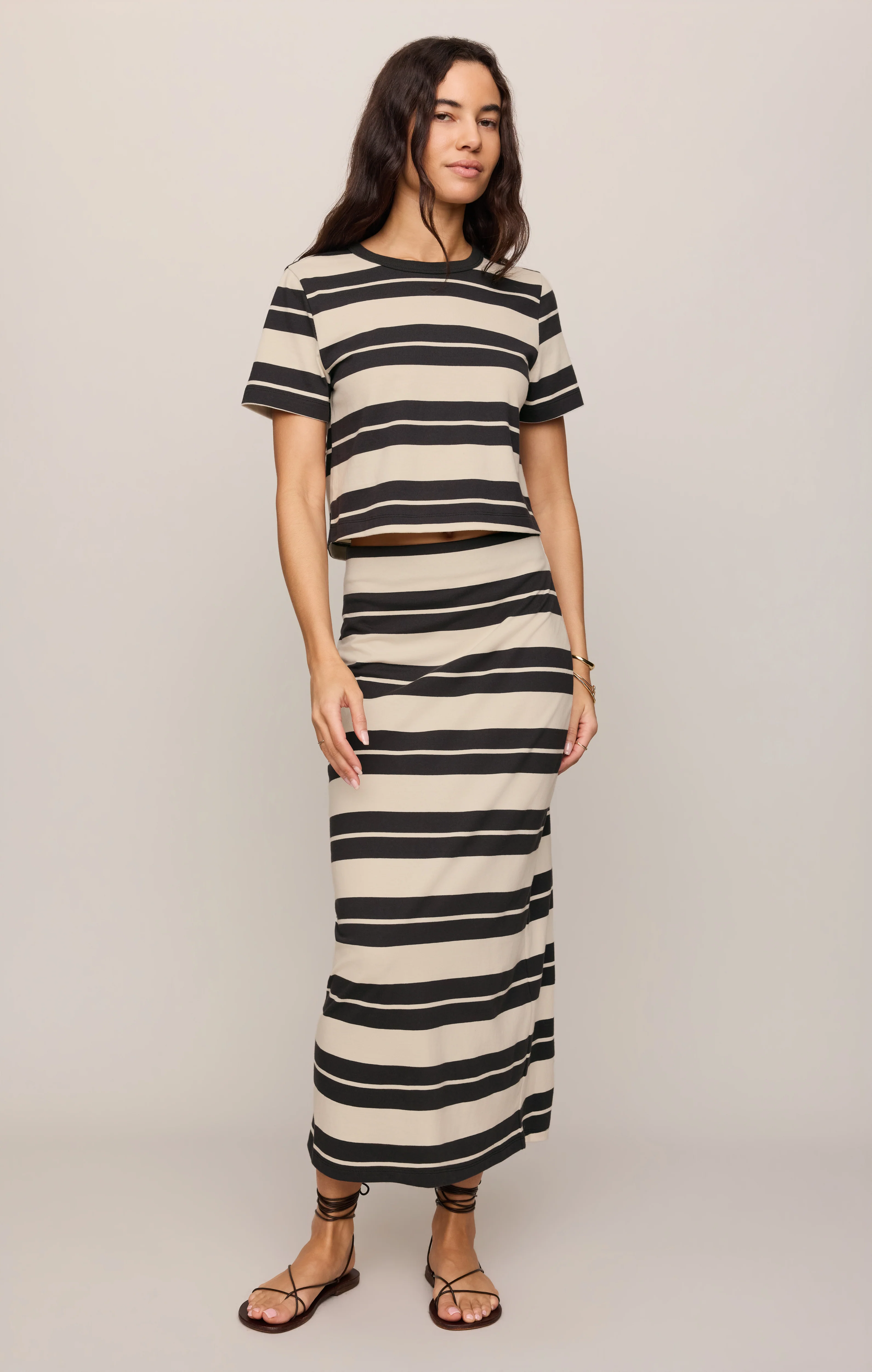 Gail Striped Midi Skirt - Image 3