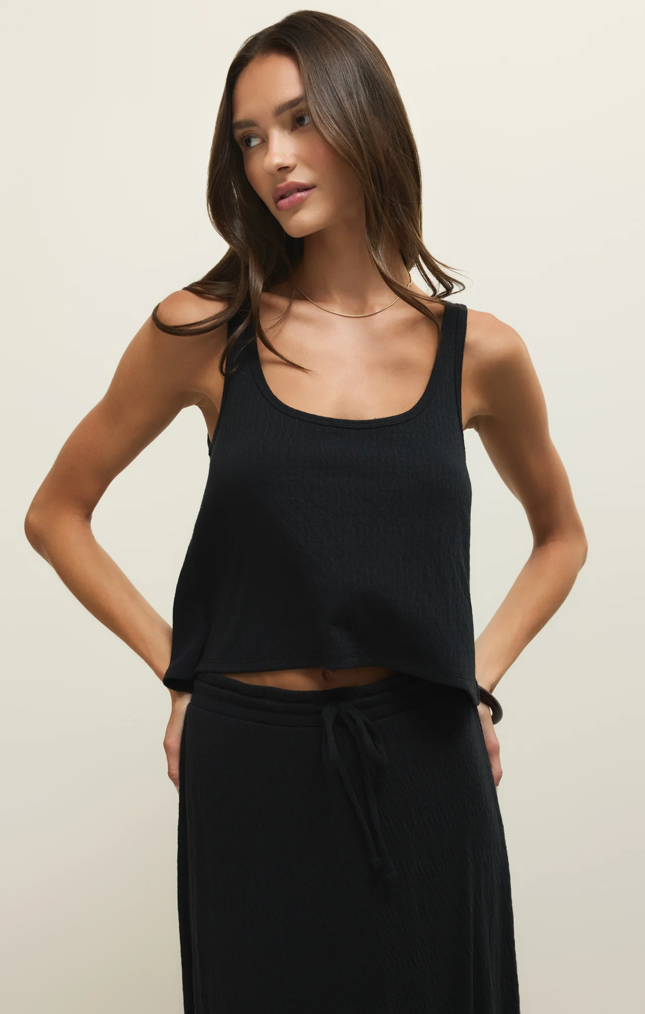 Joanna Textured Knit Cropped Tank - Image 6