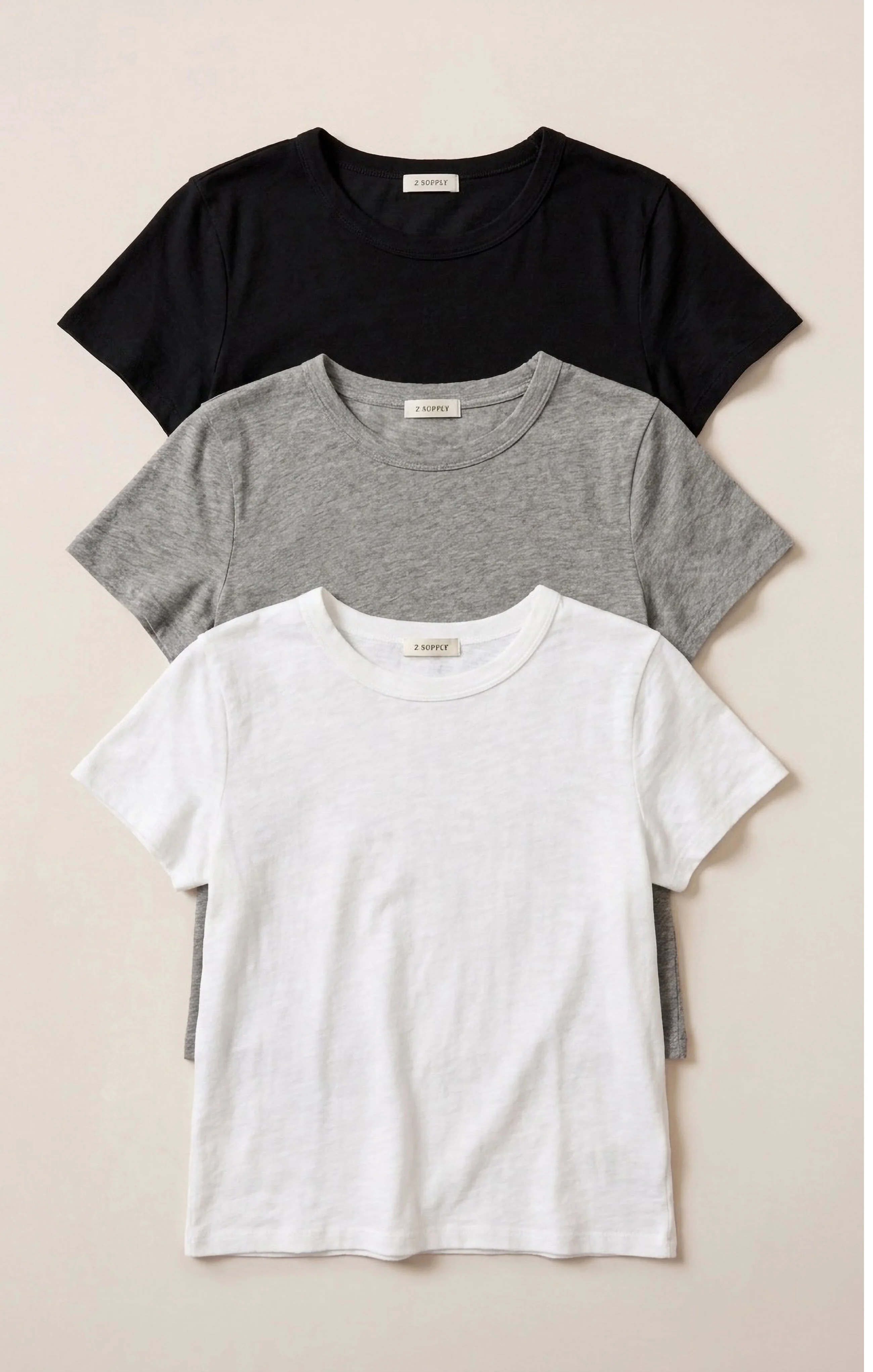 Junie Slub Tee Shirt 3-Pack