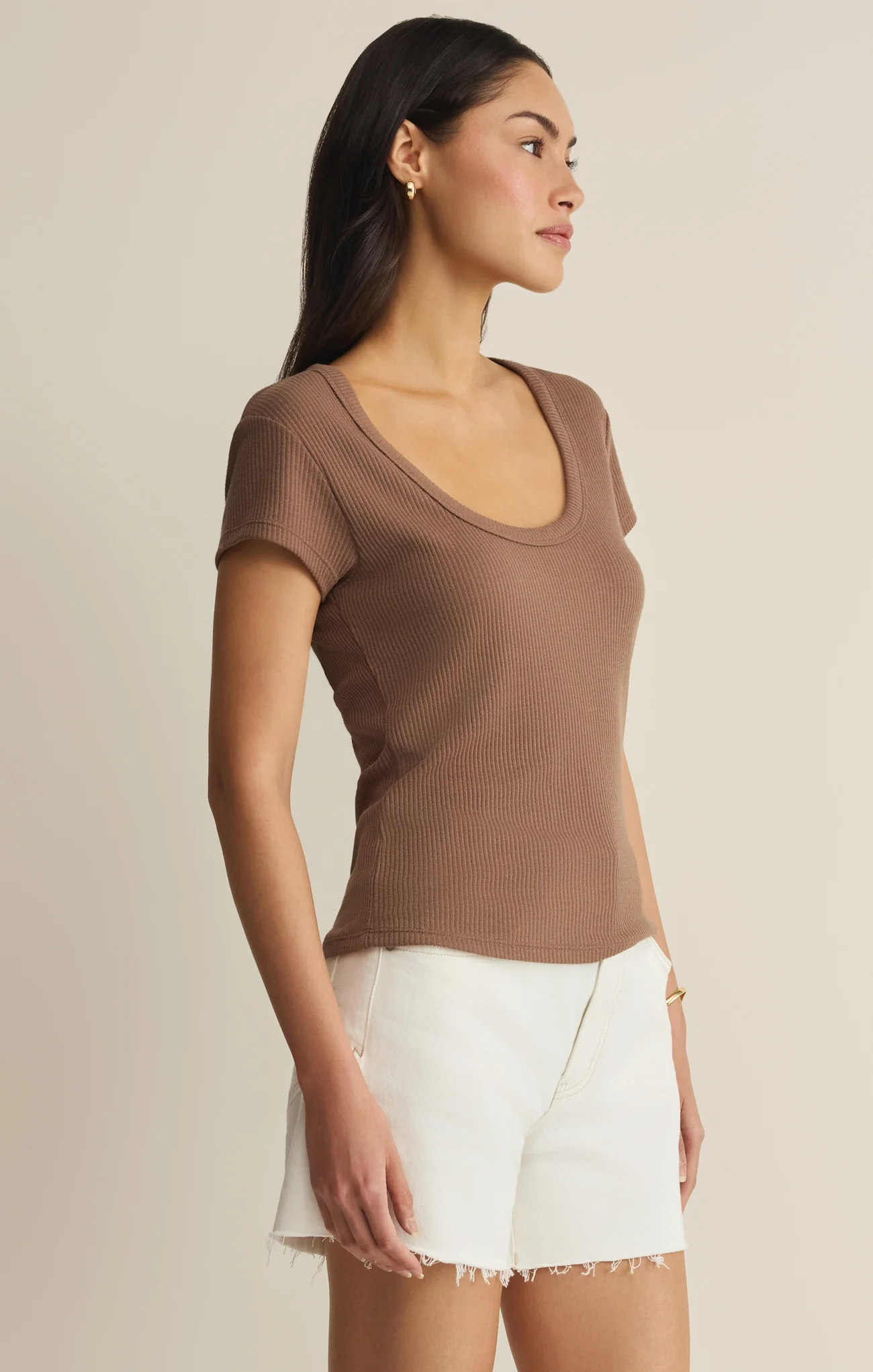 Leisurely Scoop Neck Tee - Image 19