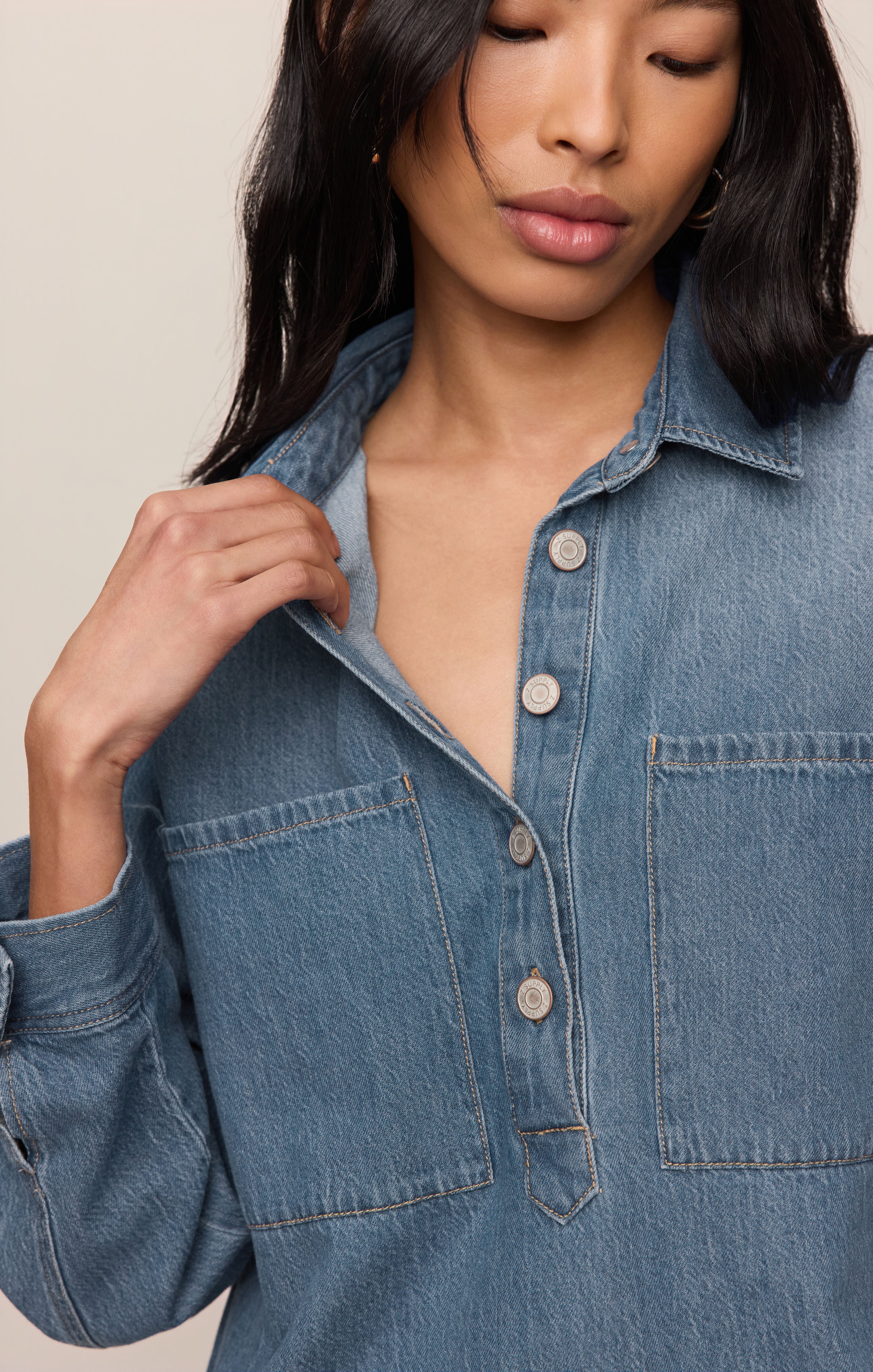 Lucie Denim Shirt Dress - Image 7