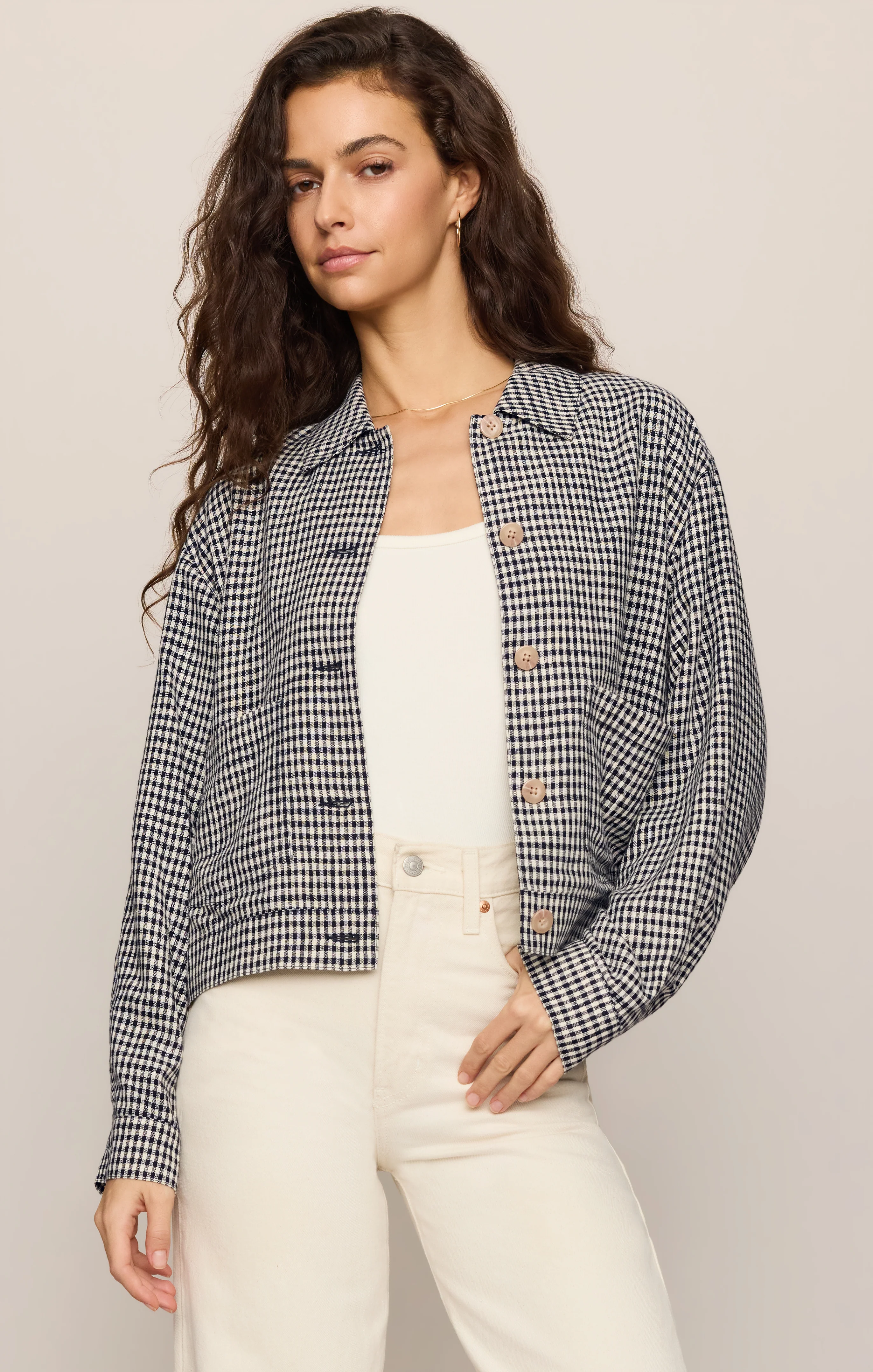 Monroe Gingham Jacket