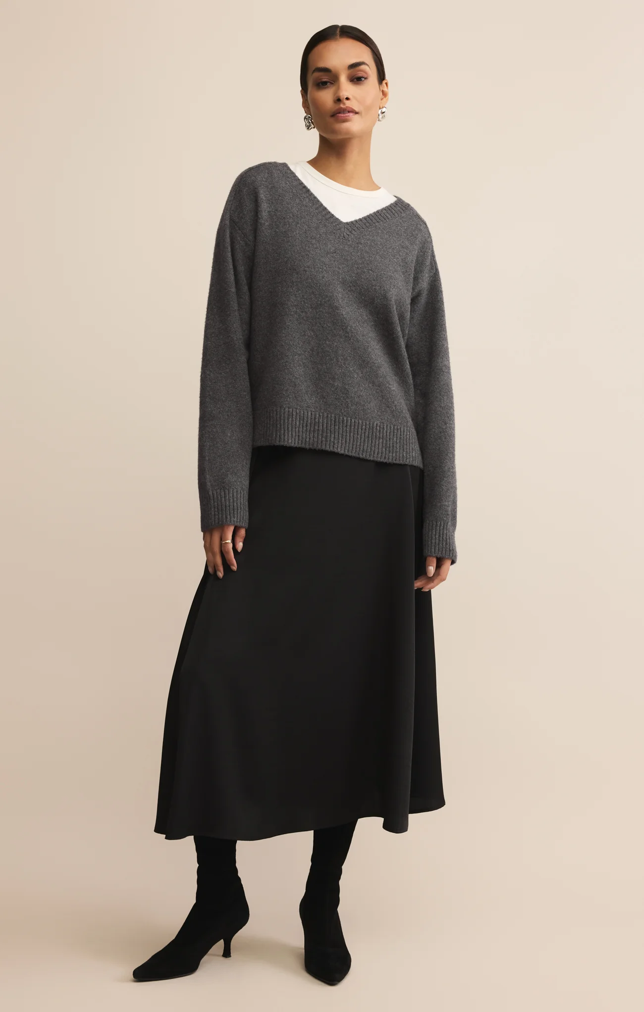Northpointe Satin Midi Skirt - Image 4