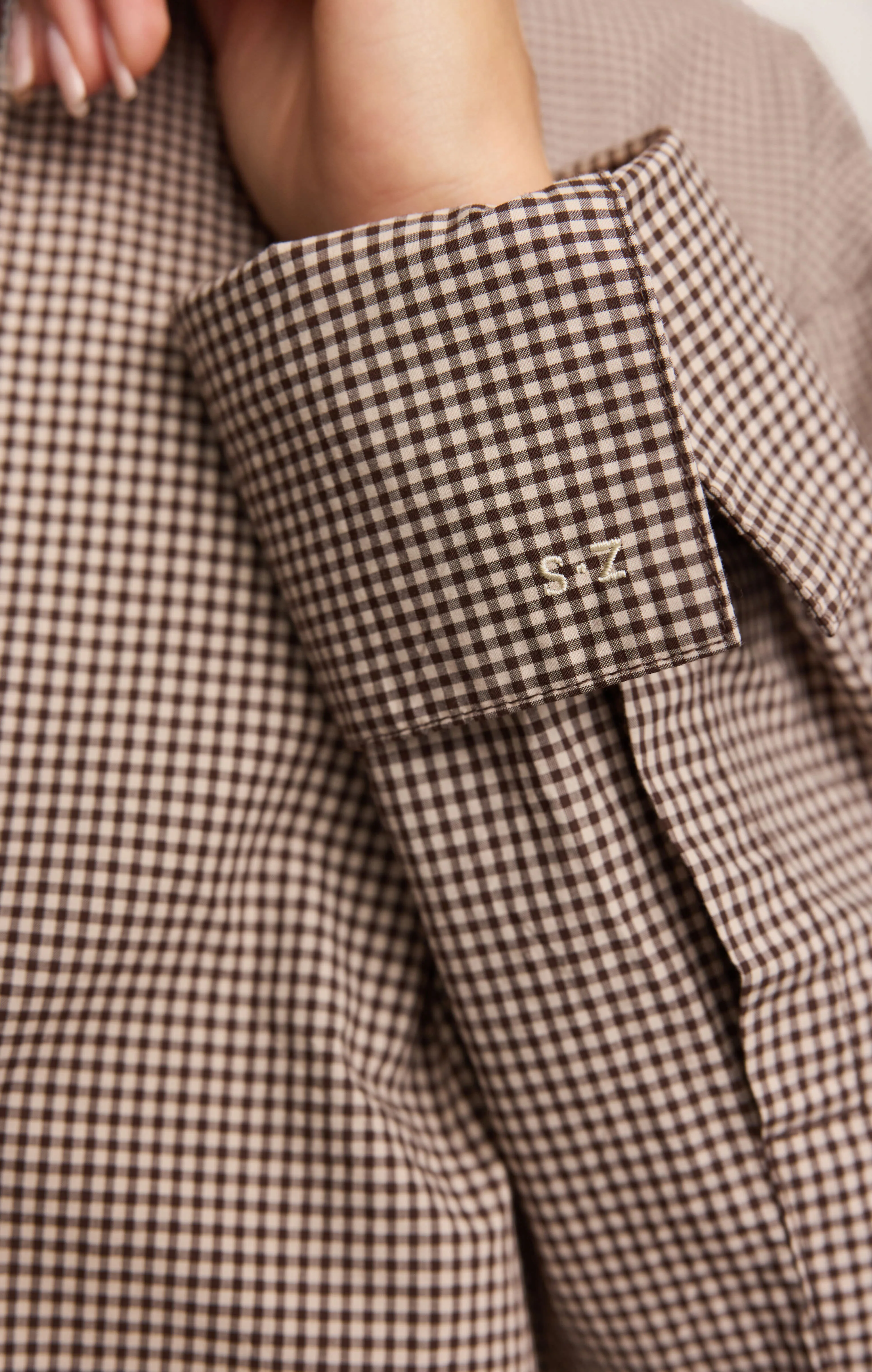 On Duty Gingham Button Up Shirt - Image 9