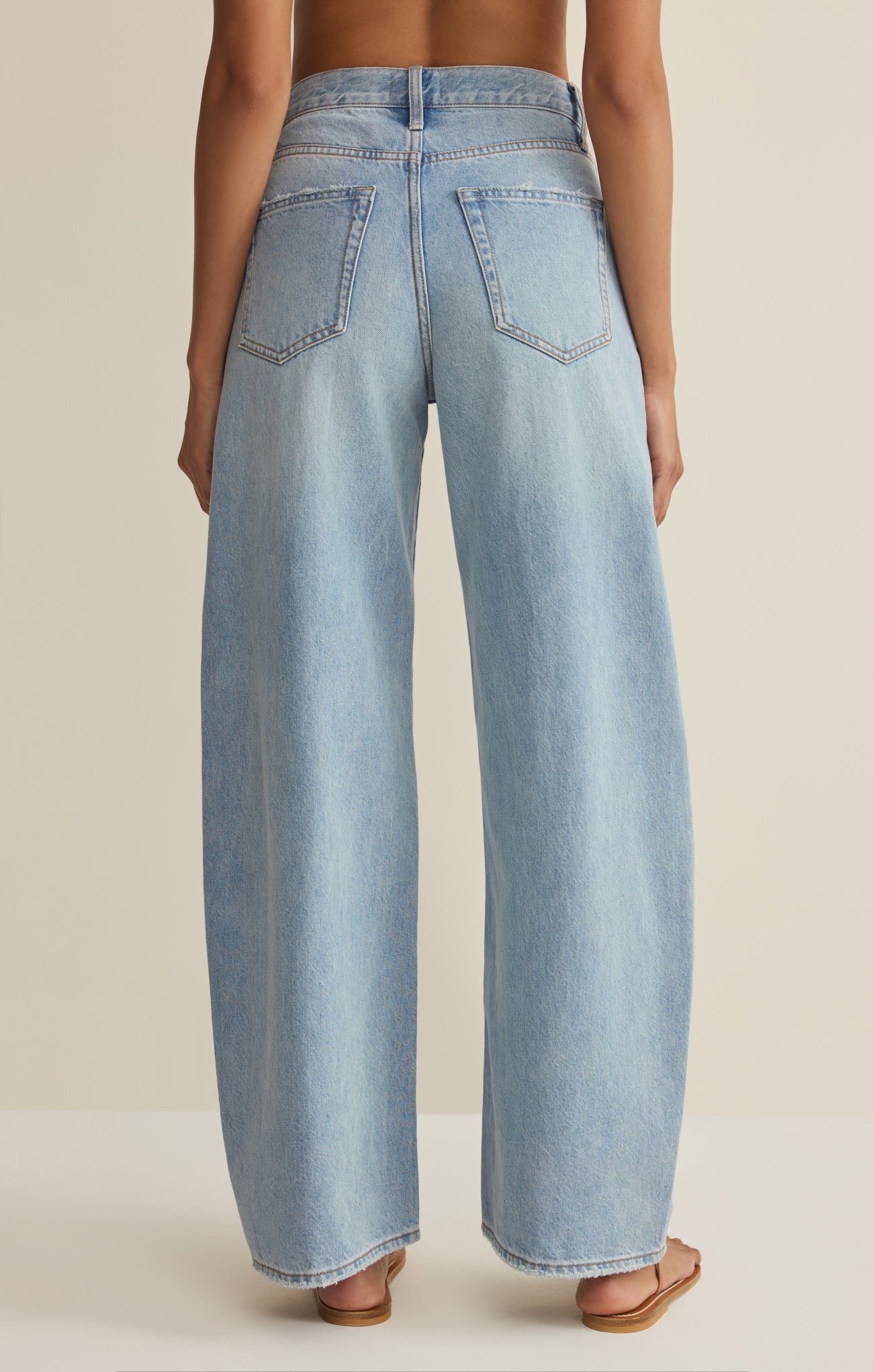 Remi High Rise Denim Bowed Pant - Image 3