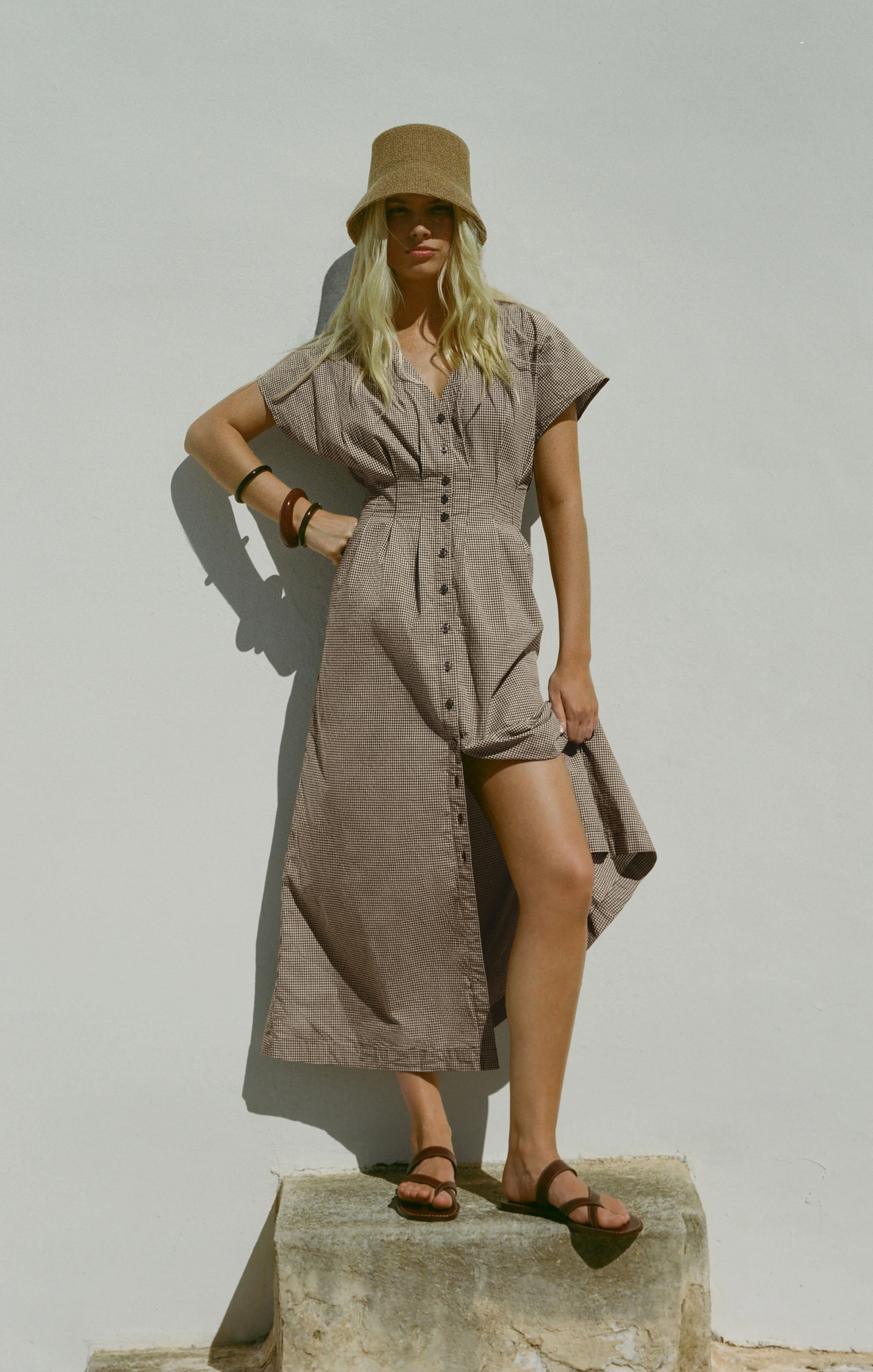 Sanna Gingham Maxi Dress - Image 8
