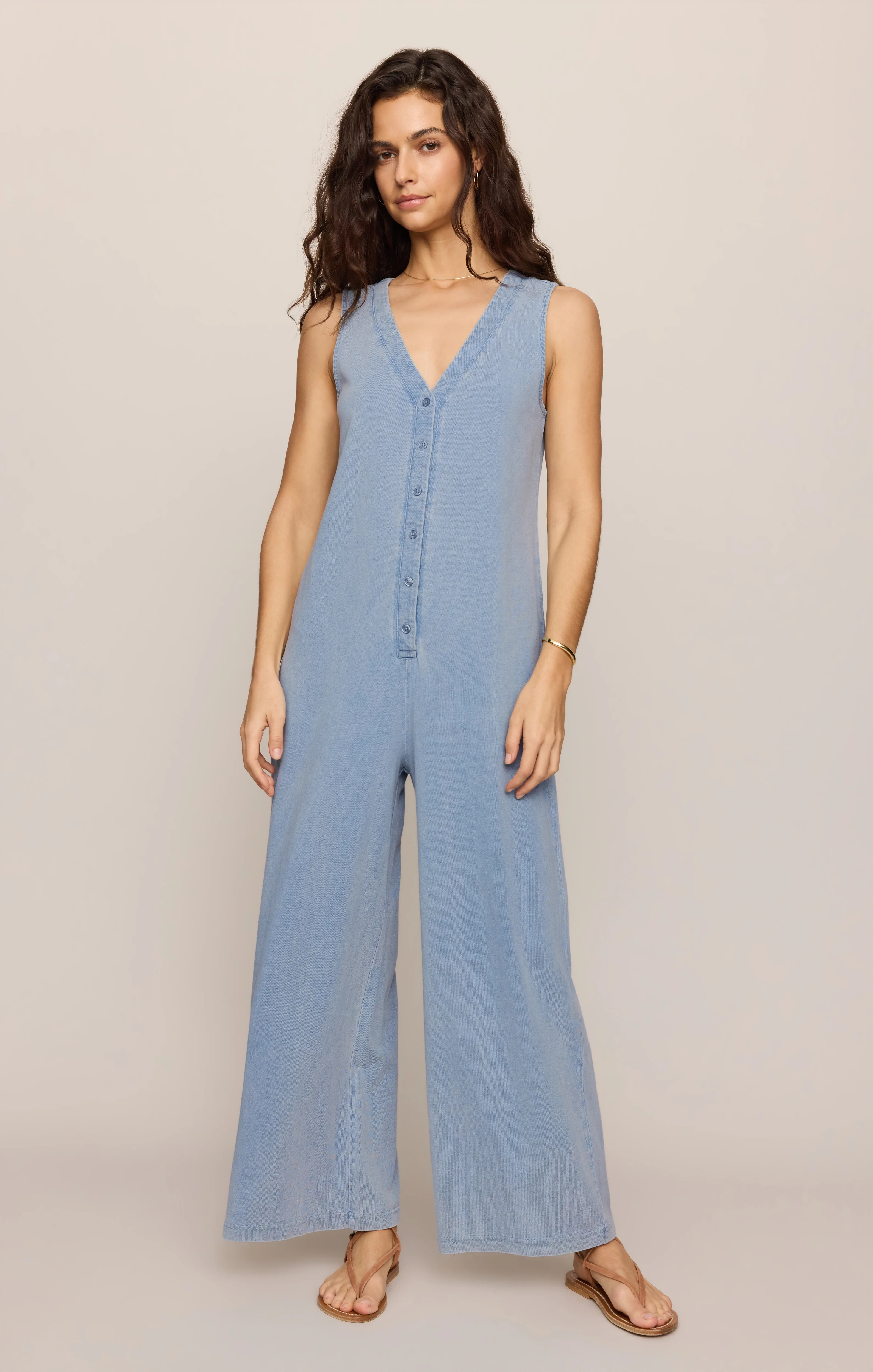 Solace Jersey Denim Jumpsuit