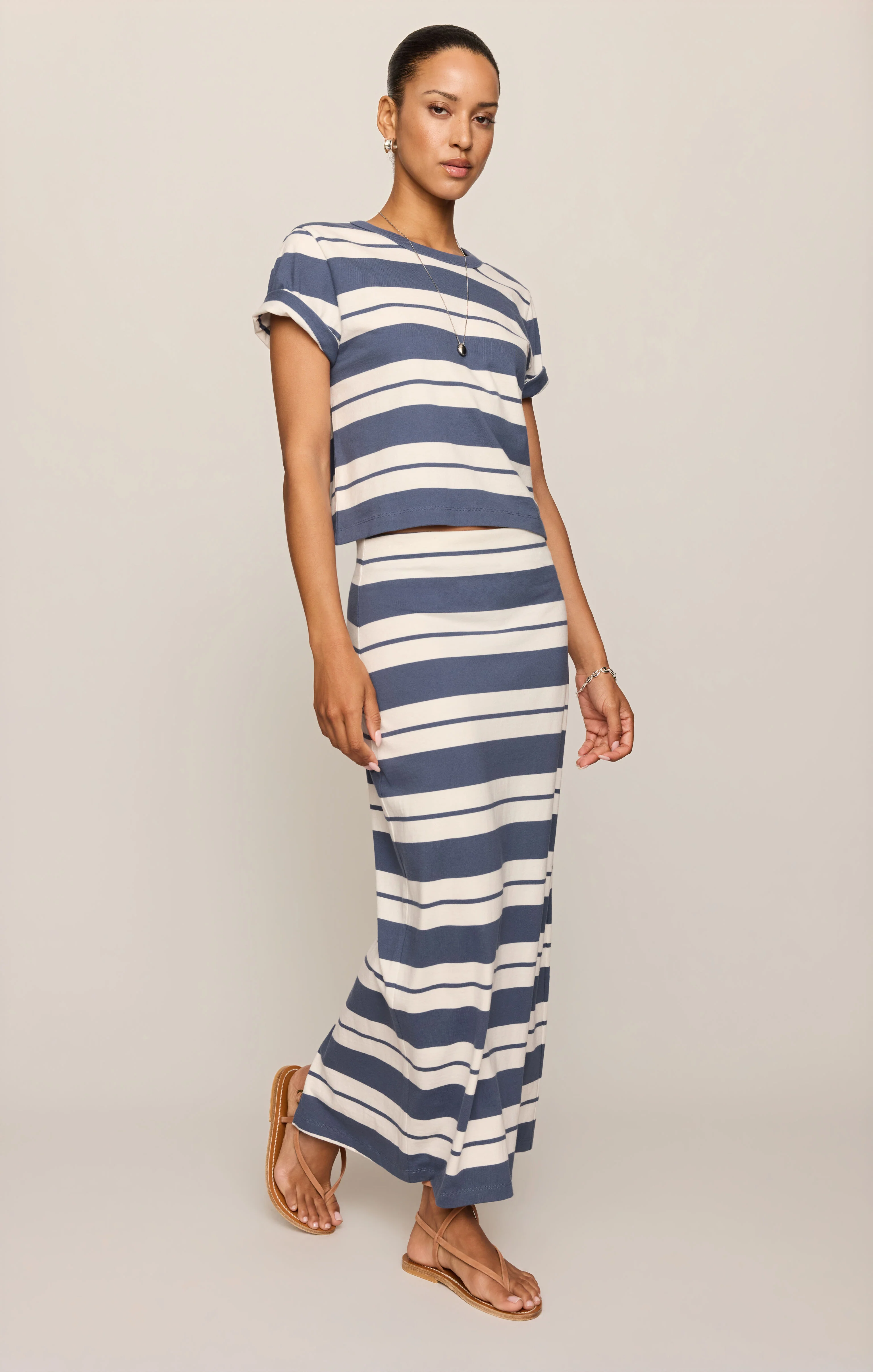 Stellan Striped Jersey Tee - Image 13