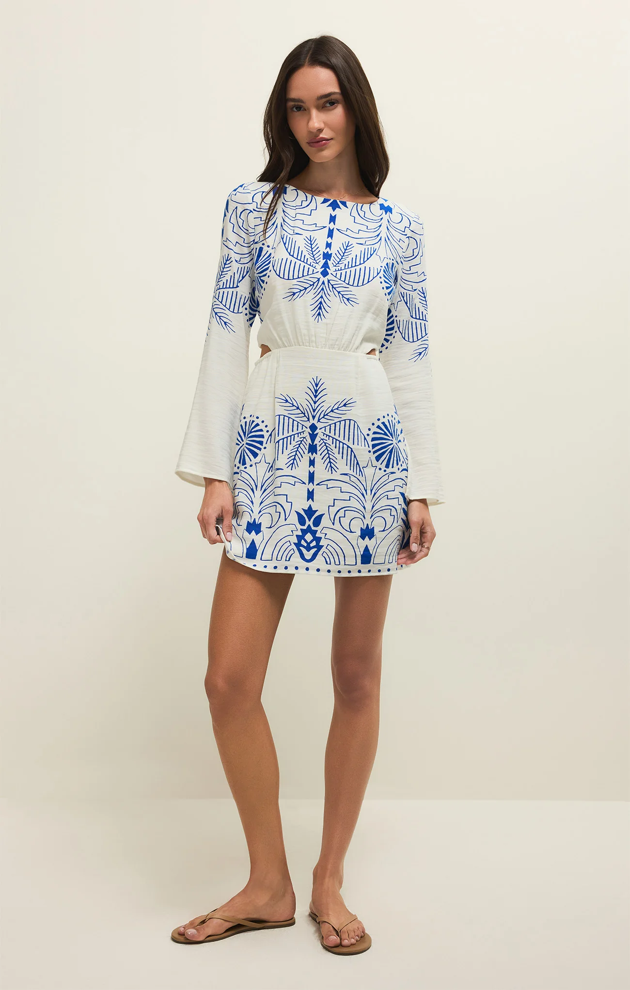 Tahina Airy Palm Mini Dress - Image 4