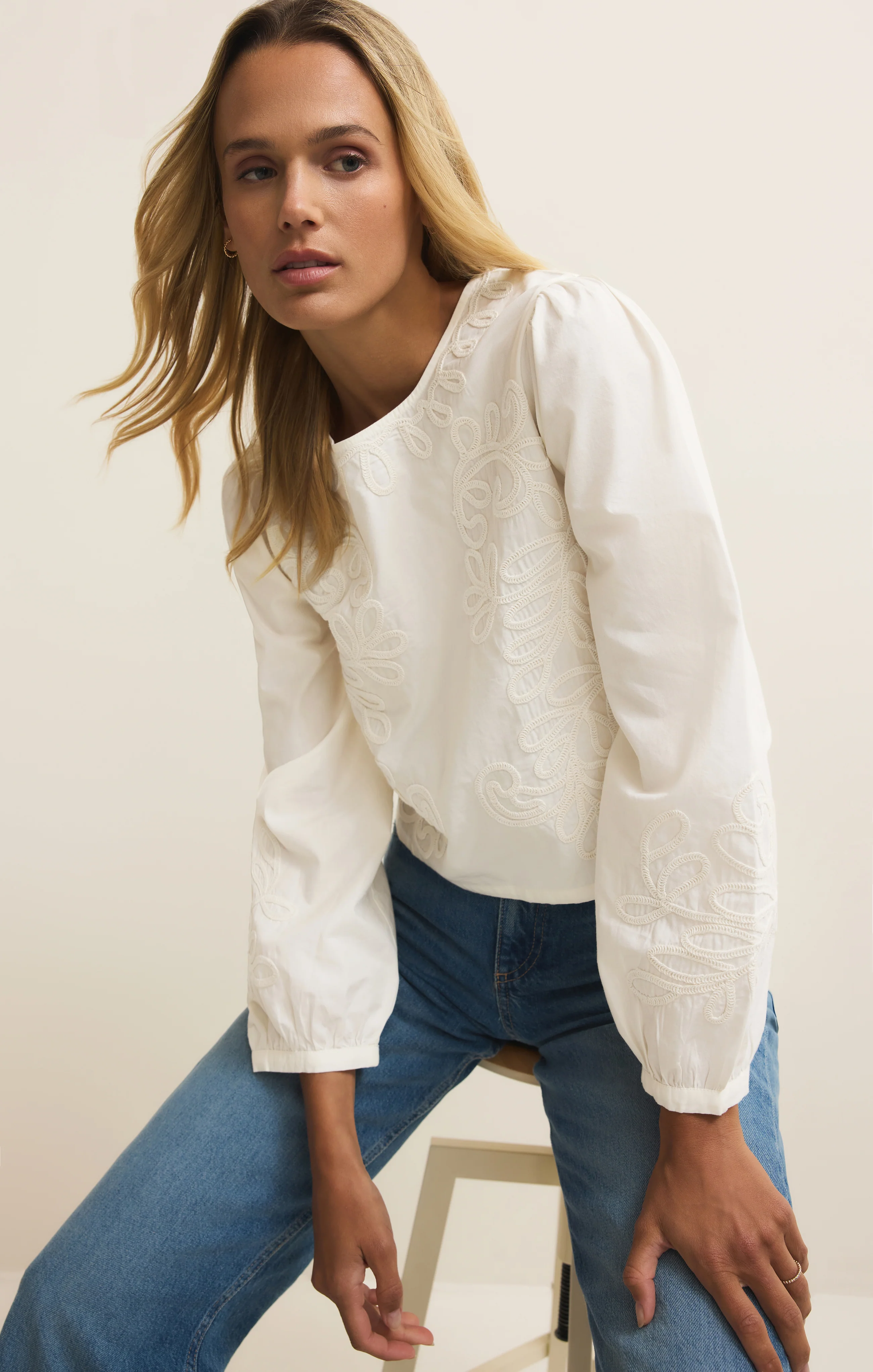 Tatiana Embroidered Cropped Top - Image 6