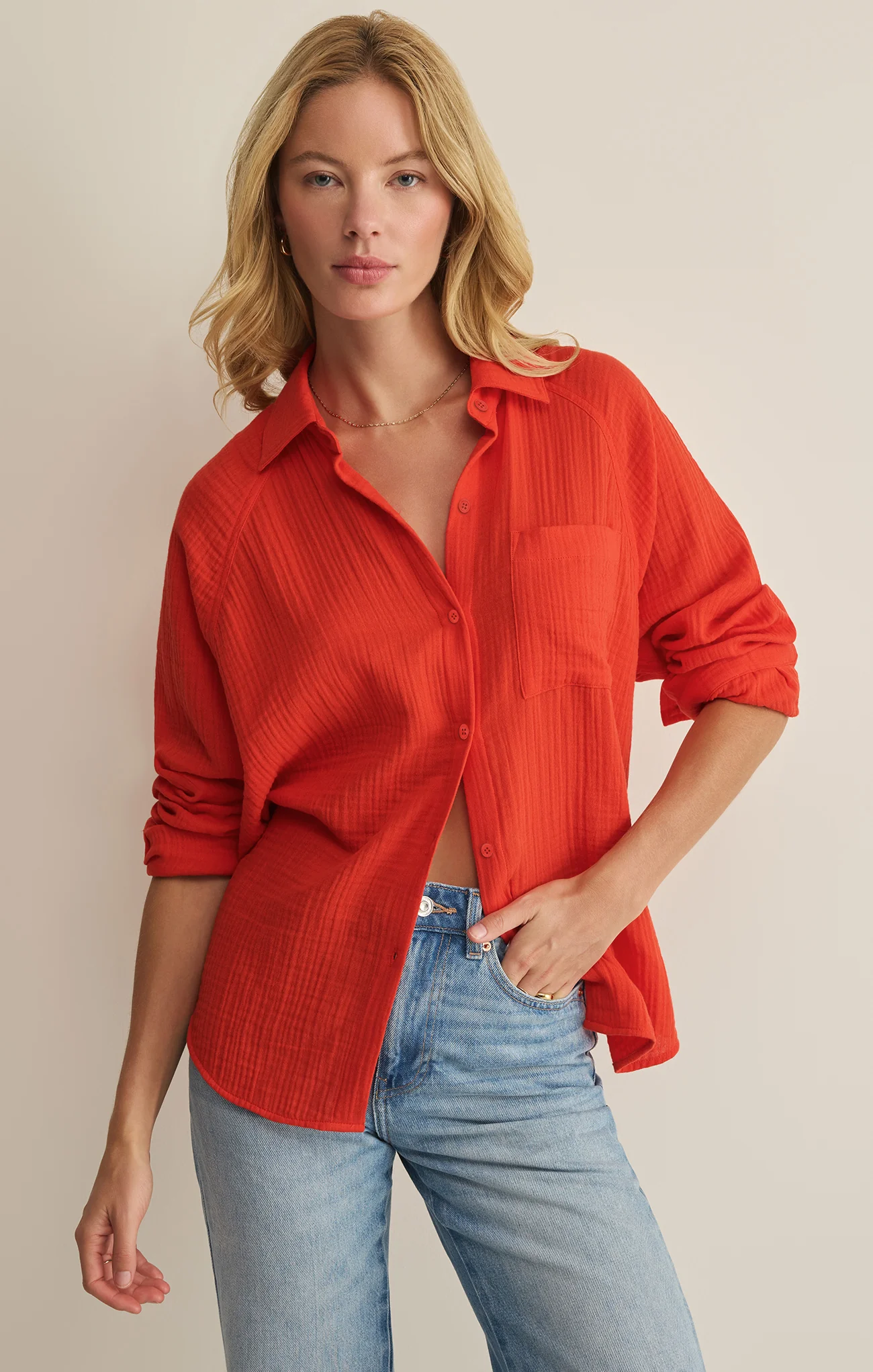The Perfect Airy Gauze Button Up - Image 7