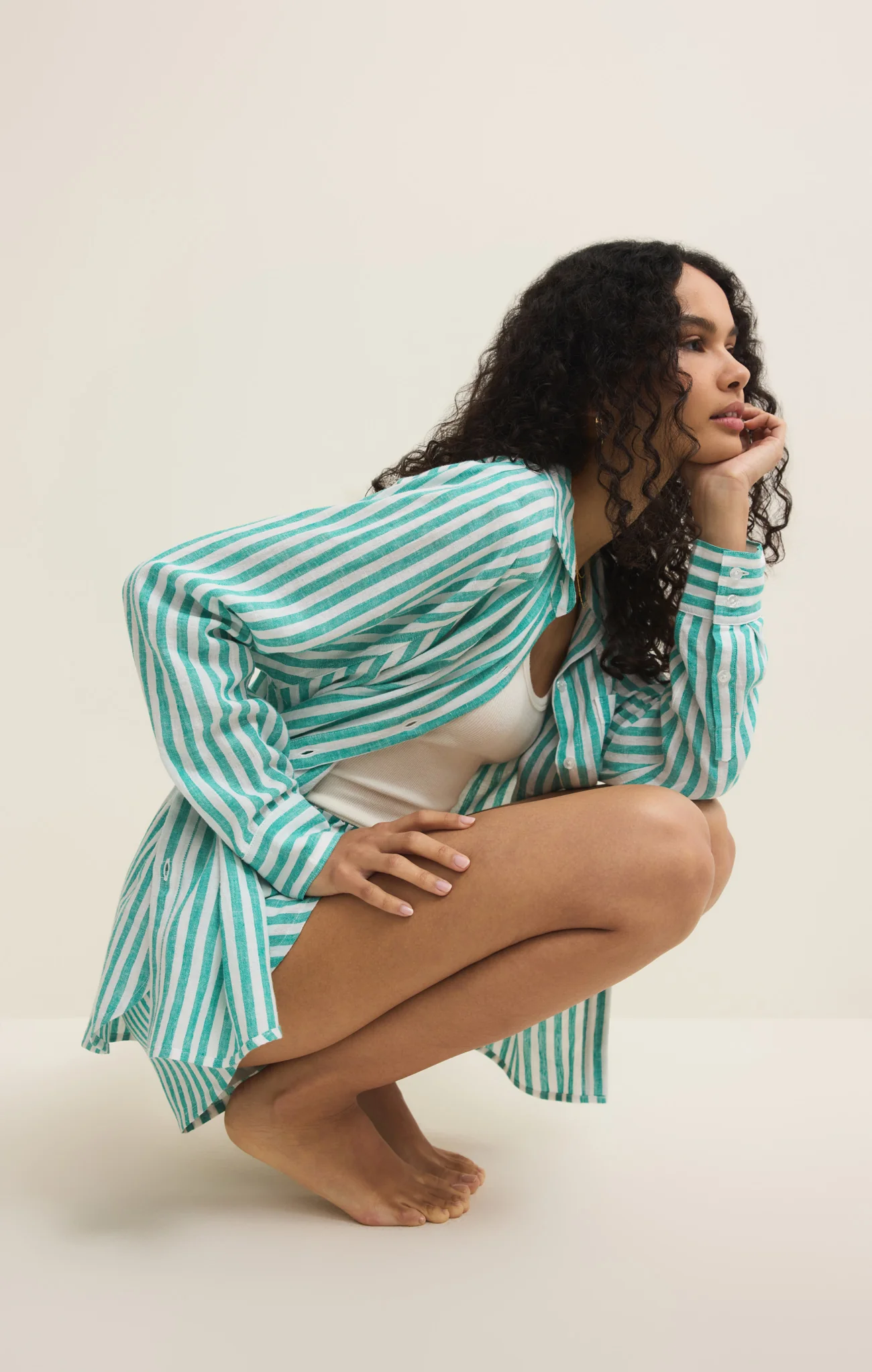 The Perfect Linen Striped Top - Image 47