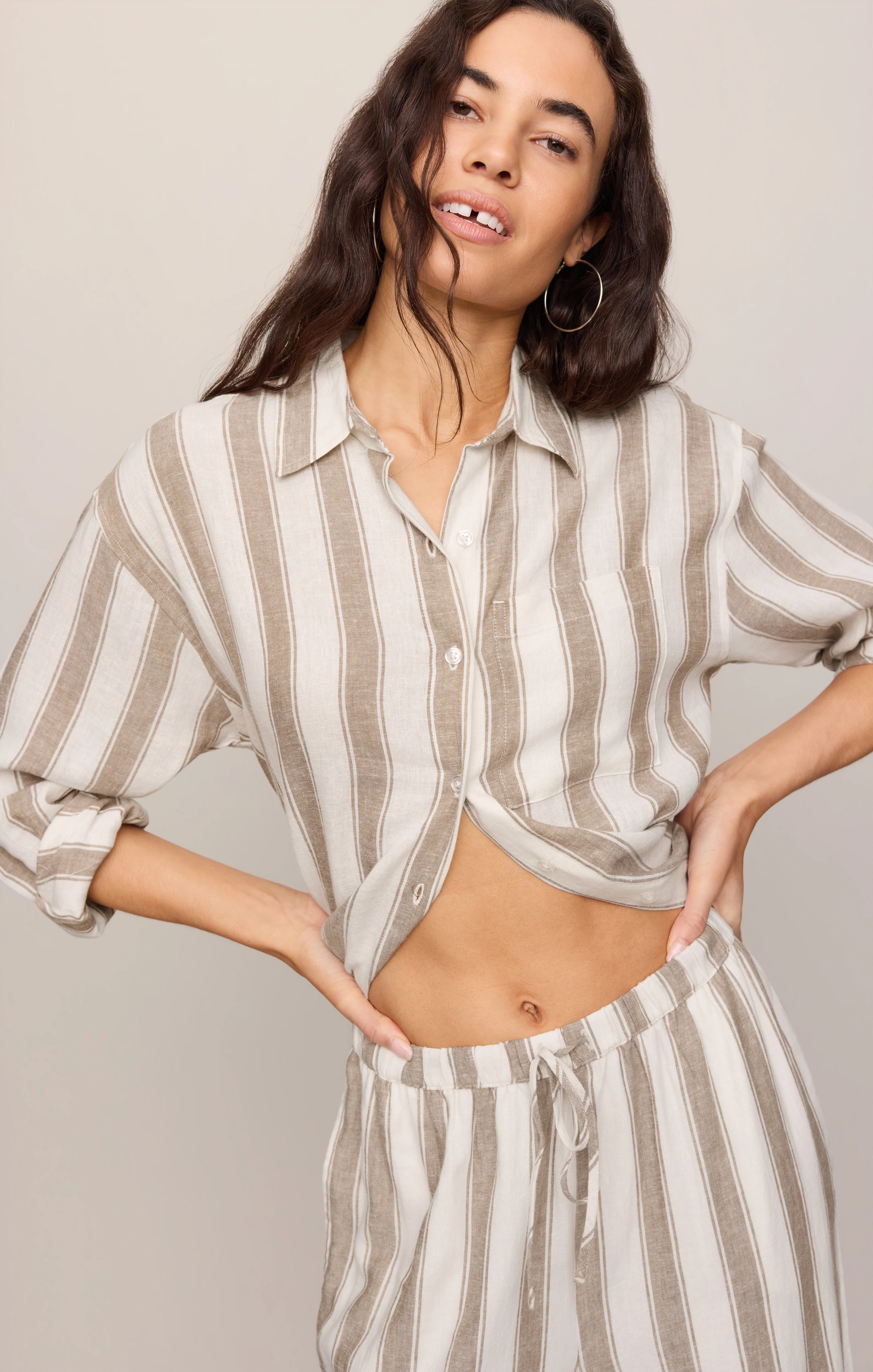 Perfect Striped Linen Button Up - Image 7