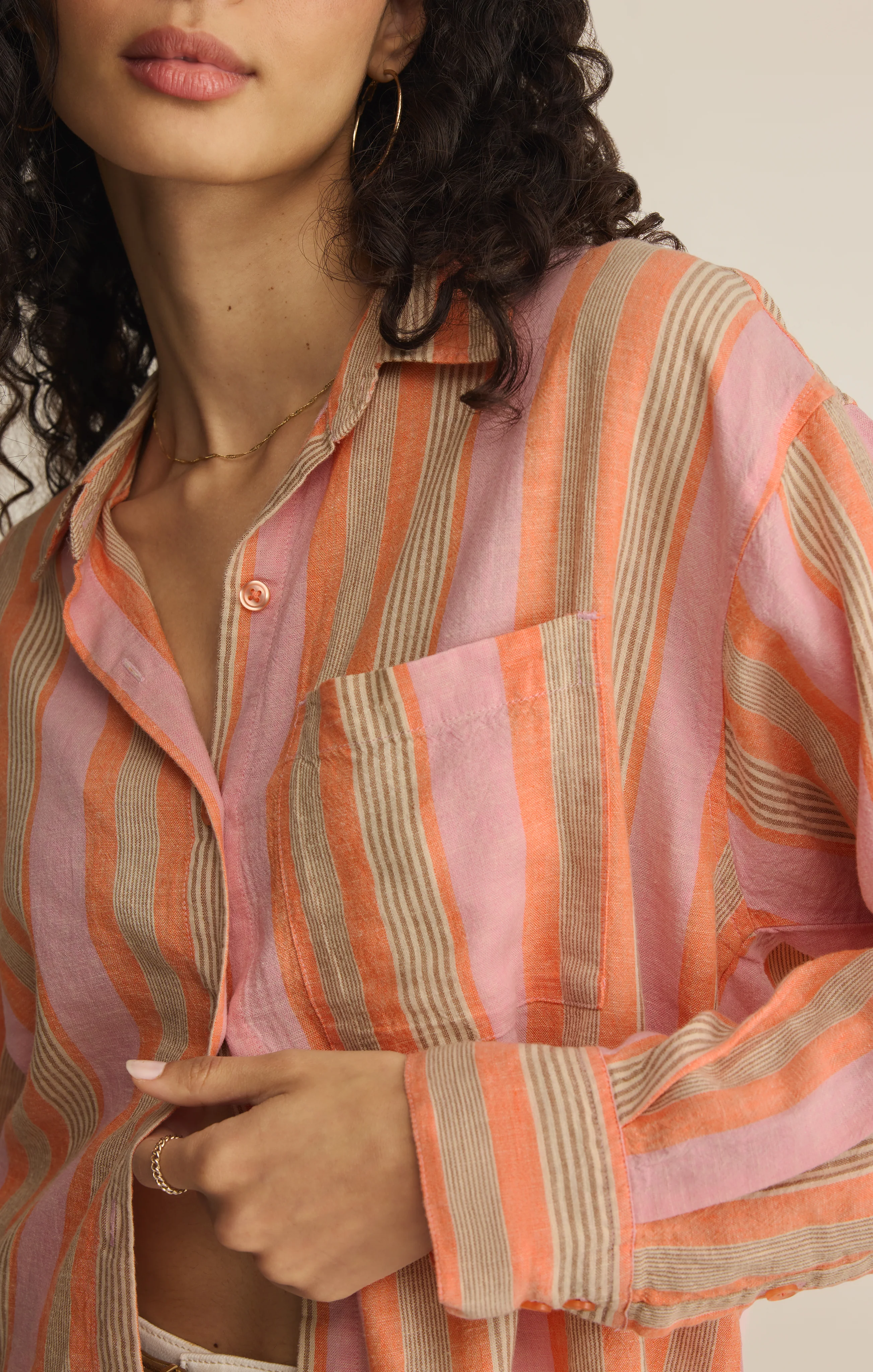 The Perfect Striped Linen Button Up - Image 32