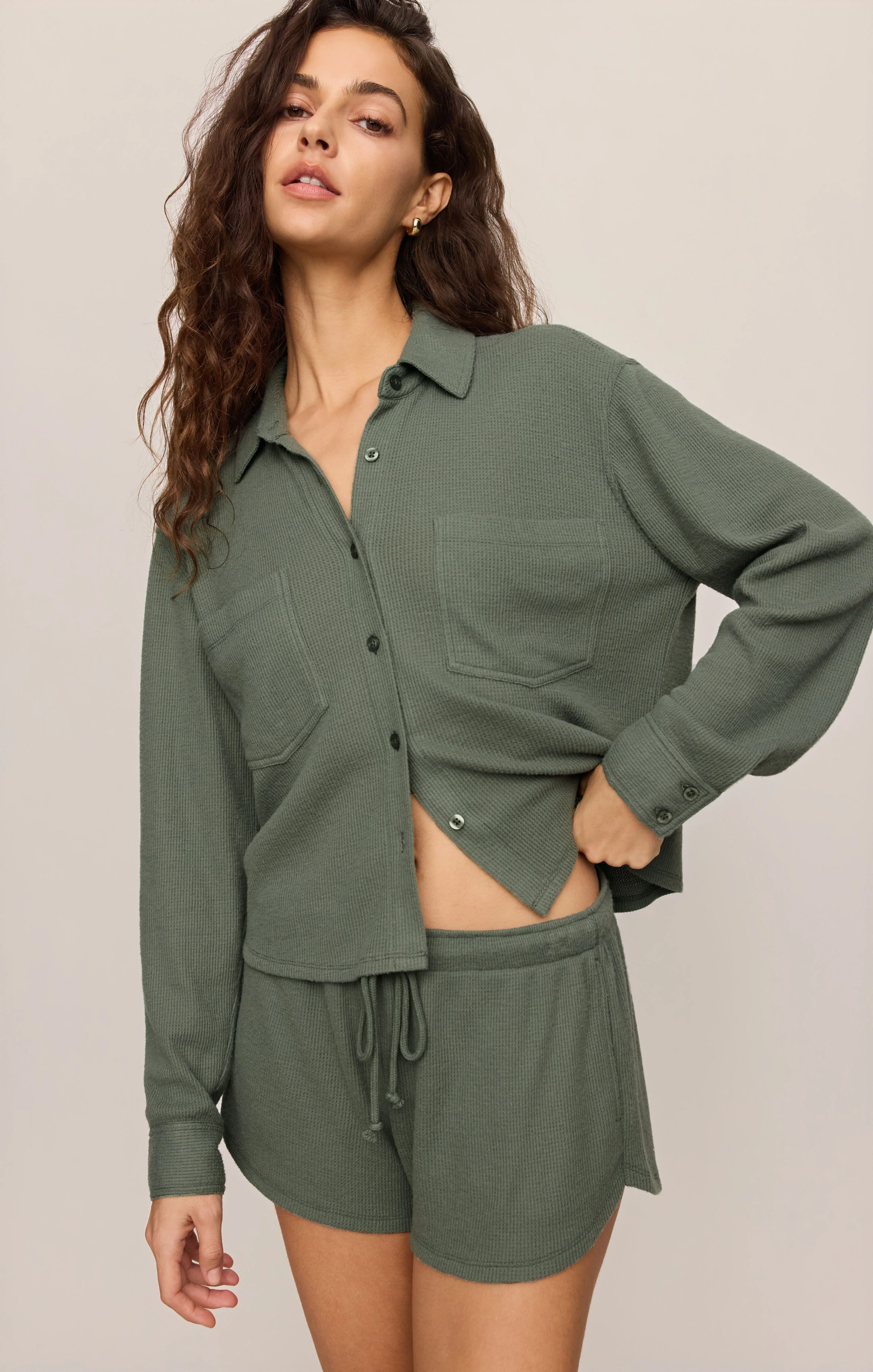Waffle Brushed Thermal Shirt - Image 16