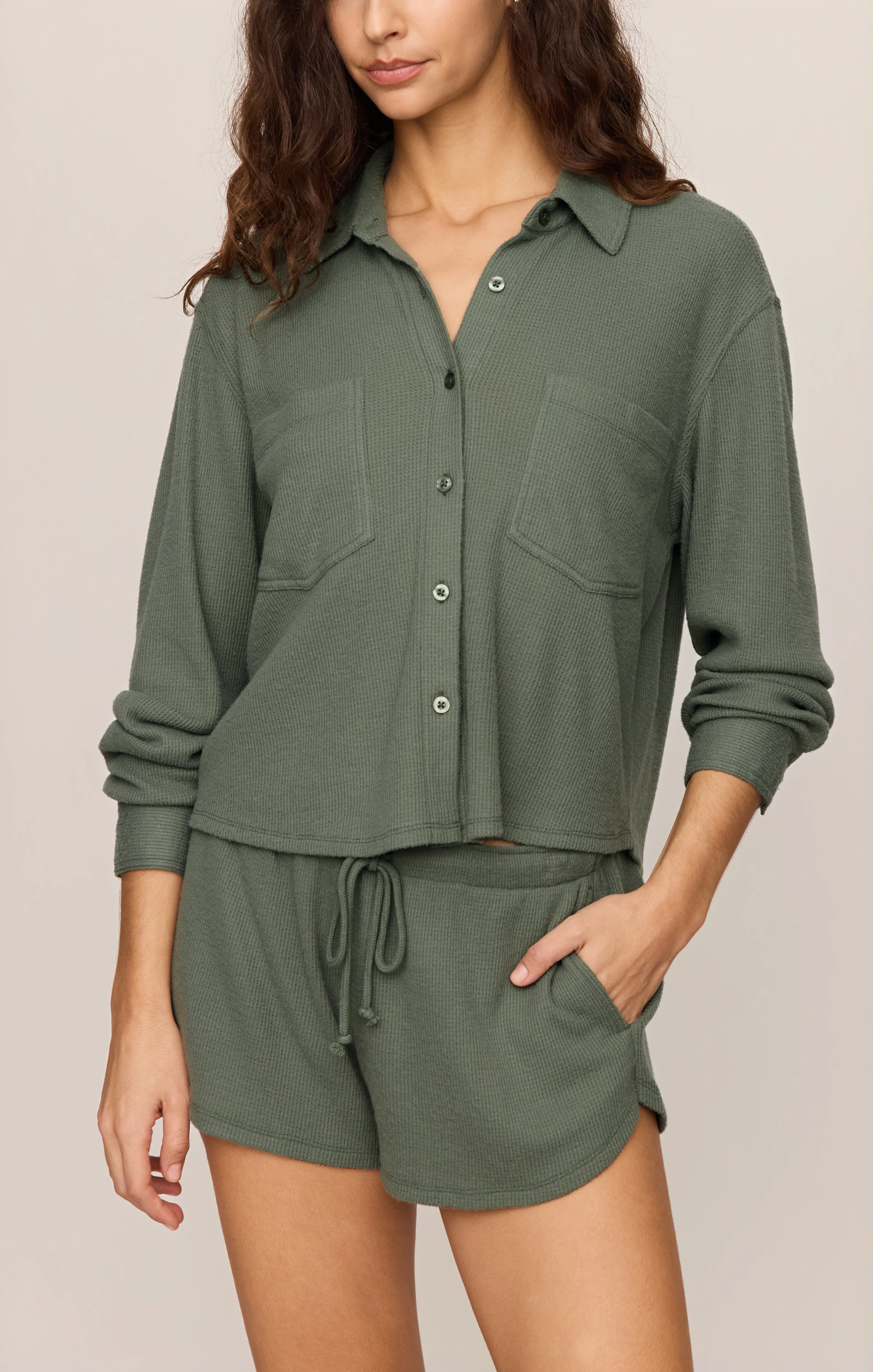 Waffle Brushed Thermal Shirt - Image 9
