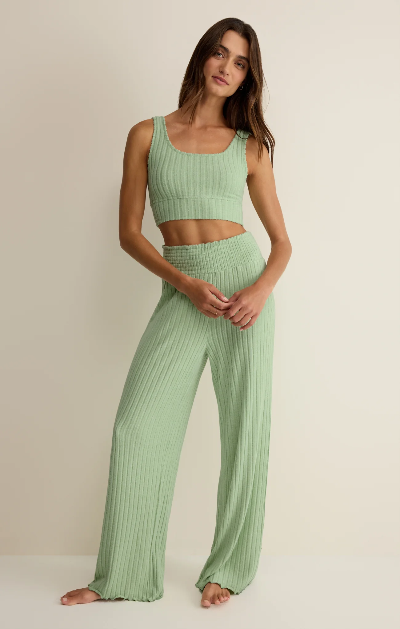 Zoe Silky Rib Tank Bra - Image 4